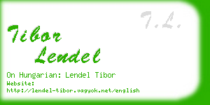 tibor lendel business card
